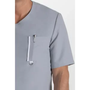 Chaqueta hombre m/c gris tapeta Dyneke 8822491: detalle del bolsillo de pecho.