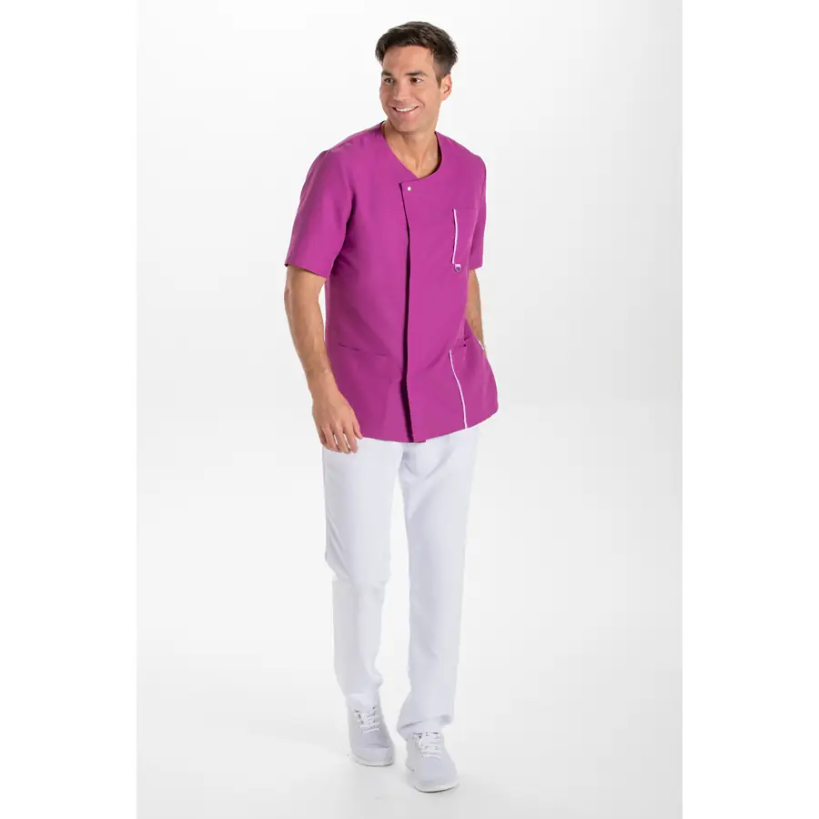Chaqueta Dyneke 8822568 hombre púrpura tapeta lila 4 Chaqueta hombre m/c púrpura tapeta Dyneke 8822568: vista de conjunto con modelo.