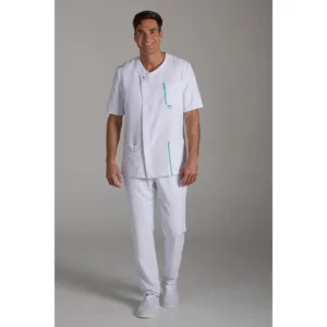 Chaqueta hombre m/c blanca tapeta Dyneke 8822570: vista de conjunto con modelo.