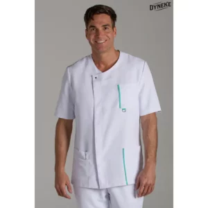 Chaqueta hombre m/c blanca tapeta Dyneke 8822570: vista frontal con modelo.