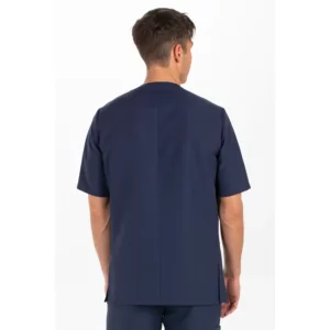 Chaqueta hombre m/c azul marino tapeta gris Dyneke 8822583: vista trasera con modelo.