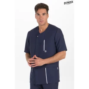 Chaqueta hombre m/c azul marino tapeta gris Dyneke 8822583: vista frontal con modelo.