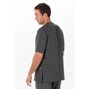 Chaqueta hombre m/c gris tapeta melocotón Dyneke 8822584: vista de tres cuartos trasera con modelo.