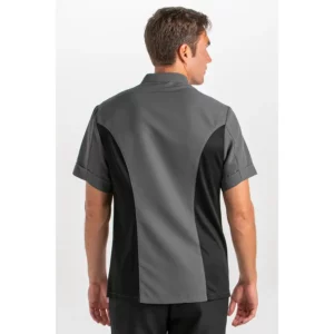 Chaqueta cbro.cocina microfibra gris m/c Dyneke 8823584: vista trasera con modelo.