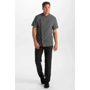 Chaqueta cbro.cocina microfibra gris m/c Dyneke 8823584: vista de conjunto con modelo.