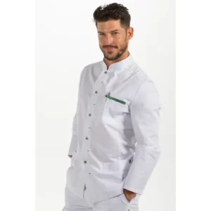 Chaqueta caballero contraste verde Dyneke 8824854: vista frontal con modelo.