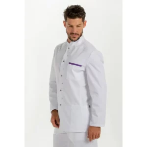 Chaqueta caballero contraste lila Dyneke 8824859: vista frontal con modelo.