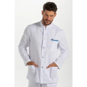 Chaqueta caballero contraste azul Dyneke 8824875: vista frontal con modelo.