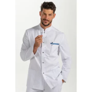 Chaqueta caballero contraste azul Dyneke 8824875: vista frontal con modelo.
