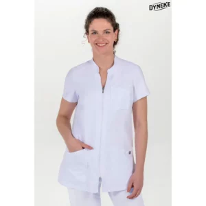 Chaqueta microfibra mujer m/c cuello mao Dyneke 8825570: vista frontal con modelo.