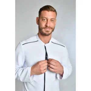 Chaqueta hombre M/L vivo tejano Dyneke 8883570: vista frontal con modelo.