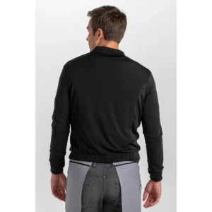 Chaqueta cbro. punto negra con cremallera Dyneke 8976479: vista trasera con modelo.