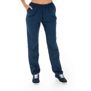 Pantalón microfibra azul marino Dyneke 9929577: vista frontal del pantalón con modelo.