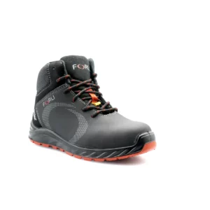 Bota de seguridad Forli ALASKA negro/rojo, vista tres cuartos