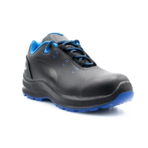 Zapato de seguridad Forli ATLANTA negro/azul, vista tres cuartos