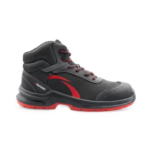 Bota de seguridad Forli CHESTER negro/rojo, vista lateral
