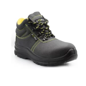 Bota de seguridad Forli CHICAGO negro/amarillo, vista tres cuartos