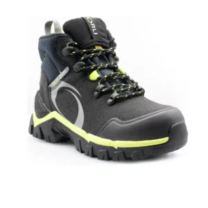Bota de seguridad Forli COLORADO negro/verde, vista tres cuartos
