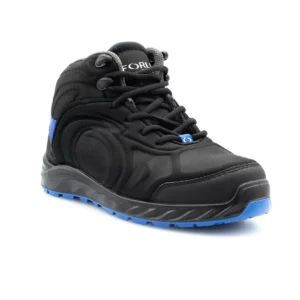 Bota de seguridad Forli INDIANA negro/azul, vista tres cuartos