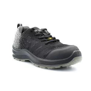 Zapato de seguridad Forli OXFORD negro/gris, vista tres cuartos
