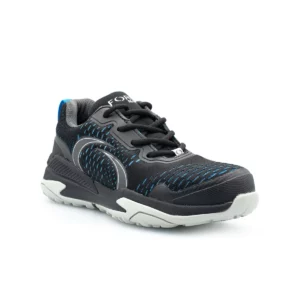 Zapato de seguridad Forli SIDNEY negro/azul, vista tres cuartos