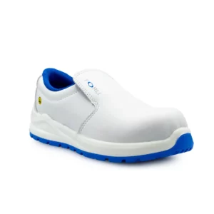 Zapato de seguridad Forli YORKBL blanco, vista tres cuartos