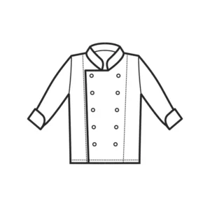 Chaqueta Cocina Babychef Isacco 000990: esquema frontal