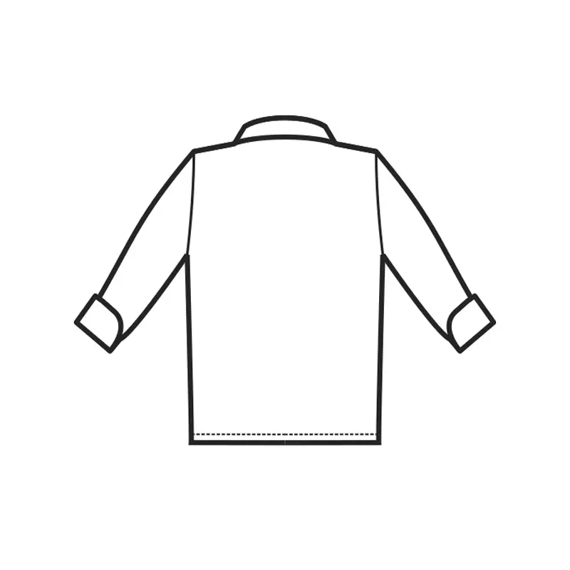 Chaqueta de cocina Isacco Babychef 000990 3 Chaqueta Cocina Babychef Isacco 000990: esquema posterior