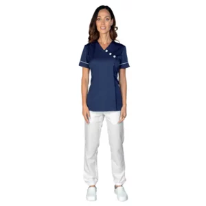 Casaca Nínive Isacco 002302, Blu/Blanco: prenda vestida, cuerpo entero