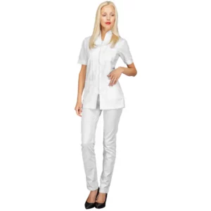Casaca Florida Isacco 002510, Blanco: prenda vestida, cuerpo entero