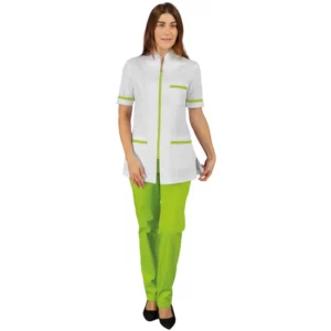 Casaca Florida Isacco 002526, Blanco/Mela: prenda vestida, cuerpo entero