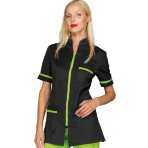 Casaca Florida Isacco 002536, Negro/Mela: prenda vestida