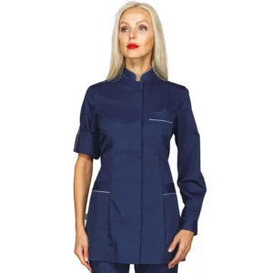 Casaca Antigua Isacco 003002, Blu/Ribete gris: prenda vestida