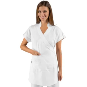 Kimono Isacco Tahiti 004500, color Blanco, vista con modelo