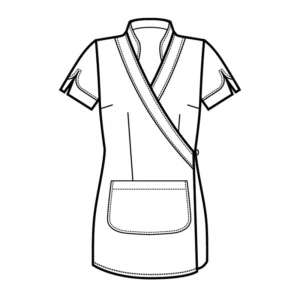 Kimono Isacco Tahiti 004581, color Negro, esquema frontal
