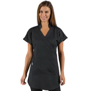 Kimono Isacco Tahiti 004581, color Negro, vista con modelo
