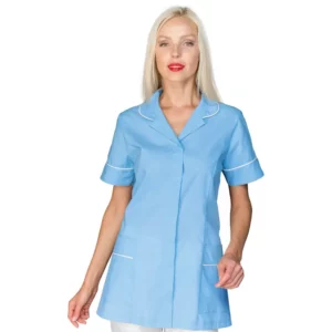 Casaca Isacco Zama 004710, color Azzurro/Blanco, vista frontal con modelo