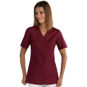 Casaca Isacco Sion 005203, color Burdeos, vista frontal con modelo