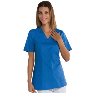Casaca Isacco Sion 005206, color Blu cina, vista frontal con modelo