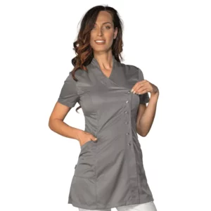 Casaca Isacco Limoges 006512, color Gris, vista frontal con modelo