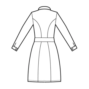 Vestido Isacco Mayflower Tecnostretch 007102, color Azul, esquema posterior