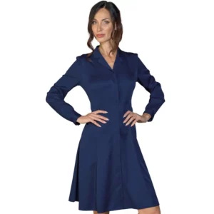 Vestido Isacco Mayflower Tecnostretch 007102, color Azul, vista frontal con modelo