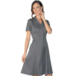 Vestido Isacco Mayflower Tecnostretch 007112M, color Gris, vista frontal con modelo