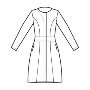 Vestido Isacco Salonicco Bohème 007211, color Negro, esquema frontal