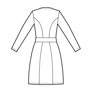 Vestido Isacco Salonicco Bohème 007211, color Negro, esquema posterior