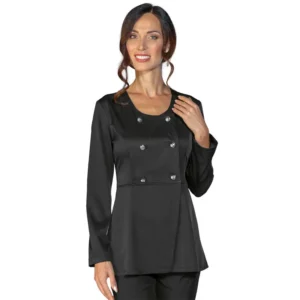 Casaca Isacco Malta Tecnostretch 007401, color Negro, vista frontal con modelo