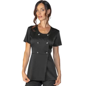 Casaca Isacco Malta Tecnostretch 007401M, color Negro, vista frontal con modelo
