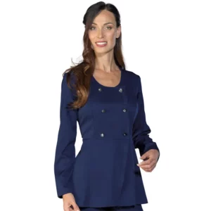 Casaca Isacco Malta Tecnostretch 007402, color Azul, vista frontal con modelo