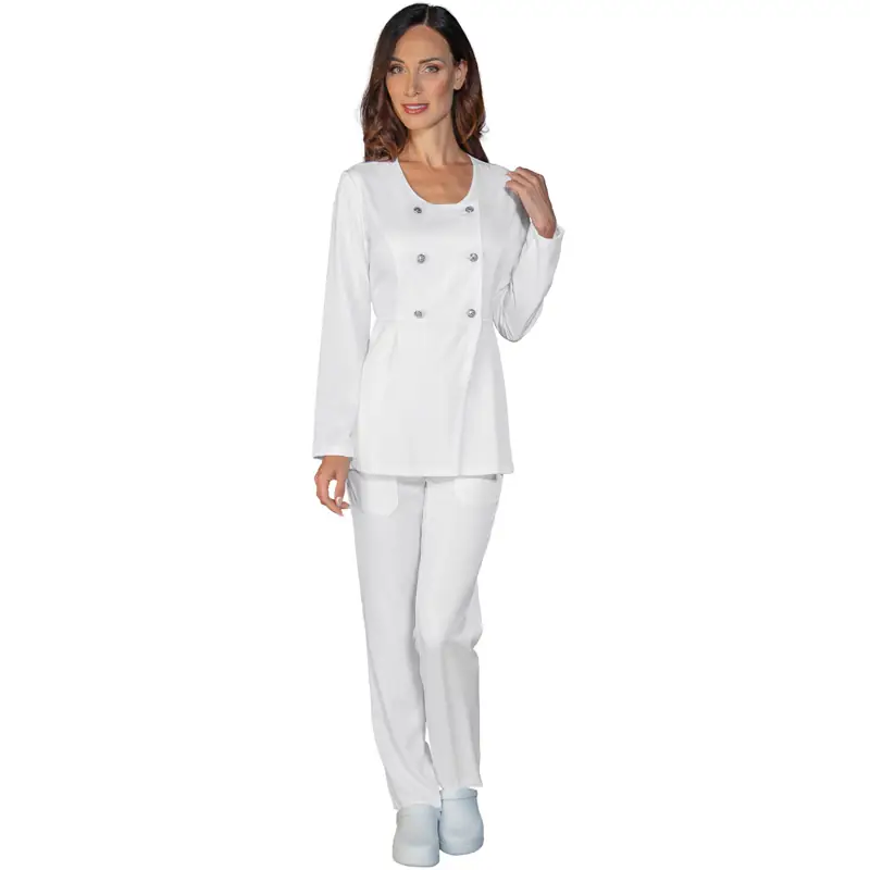 Casaca Isacco Malta Tecnostretch 007410 2 Casaca Isacco Malta Tecnostretch 007410, color Blanco, vista frontal completa con modelo
