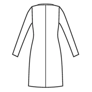 Vestido Isacco Sidney Jersey Milano 007492, color Blu, esquema posterior